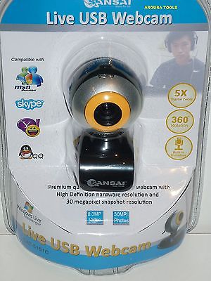 WEB CAM LIVE USB 2.0 WITH MICROPHONE-FOR PC'S- NEW