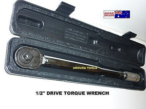 TORQUE WRENCH 1/2" DRIVE- REVERSIBLE RATCHET ( 10 TO 150 ) FTLB. - NEW IN CASE.