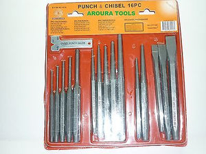 PUNCH & CHISELS KIT 16 PC- NEW