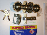 ENTRANCE DOOR LOCK WITH 3  KEYS -GOLD COLOUR- NEW IN BOX