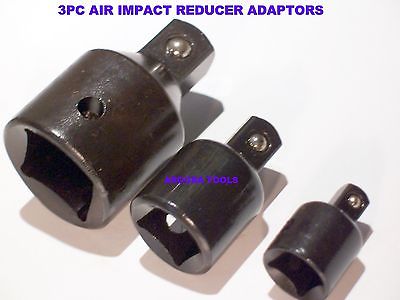 AIR IMPACT RATCHET REDUCER ADAPTORS 3pc SET - NEW.