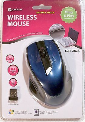 WIRELESS MOUSE- 6 FUNCTION- 2.4GHz- PLUG & PLAY -  & NANO RECEIVER - NEW