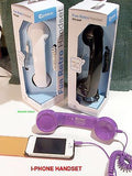 IPHONE HANDSET - MINIMIZES RADIATION EXPOSURE- IN FUNKY COLORS - NEW