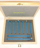 METAL LATHE CUTTING TOOLS 9 PC SET NEW IN WOOD BOX.