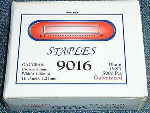 STAPLES ( 9016 ) - 5000 PCs PER BOX -GALVANIZED- NEW