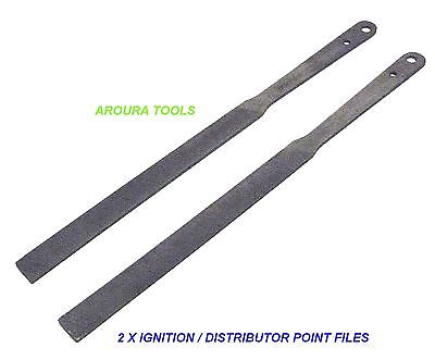 IGNITION POINT DISTRIBUTOR FILES 2 pc SET- FLAT FINE GRIT FILES -  BRAND NEW.