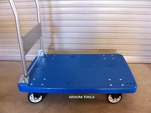 HAND TROLLEY  FLAT TRAY TYPE WITH FOLDING HANDLE - 150 KG CAP - NEW.