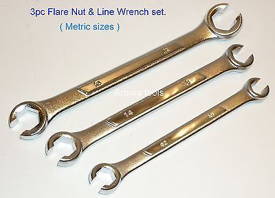 FLARE NUT, LINE WRENCH SET - 6 SIZES ( 10, 12, 13, 14, 15, 17 mm ) - NEW
