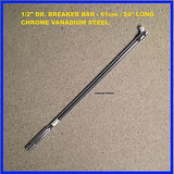 BREAKER BAR 1/2 in DRIVE.- 61 cm LONG - CHROME VANADIUM STEEL - PRO QUALITY.