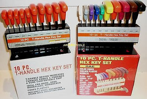 HEX KEYS WITH T-HANDLES 20 pc METRIC & IMPERIAL SIZES- BRAND NEW.