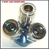 AIR COUPLING 3 WAY OUTLET- NITTO TYPE FITTINGS - BRAND NEW.
