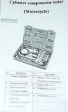 ENGINE CYLINDER COMPRESSION TESTER KIT FOR MOTOR CYCLES - NEW IN CASE.