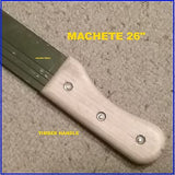 MACHETE 66cm LONG, SHARP STEEL BLADE WITH WOODEN HANDLE - NEW.