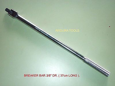 BREAKER BAR 3/8 in DRIVE - 37 cm LONG - CHROME VANADIUM STEEL - NEW.