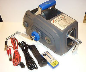 ELECTRIC WINCH PORTABLE 24 VOLT 2000 LB PULLING WITH CORDLESS REMOTE CONTROL- NEW