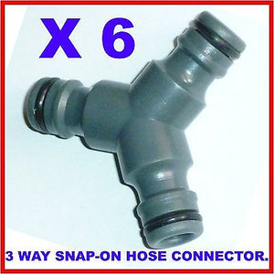 3 WAY HOSE JOINER SNAP-ON HOSE FITTING 1/2" HOSE JOINER CLICK-ON - BRAND NEW.