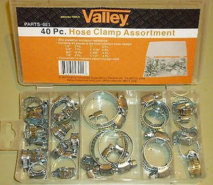 HOSE CLAMPS 40 pc ASSORTMENT KIT ( 1/2" TO 1-1/2" ) - NEW.
