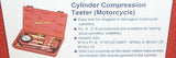 ENGINE CYLINDER COMPRESSION TESTER KIT FOR MOTOR CYCLES - NEW IN CASE.