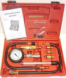 ENGINE CYLINDER COMPRESSION TESTER KIT FOR MOTOR CYCLES - NEW IN CASE.