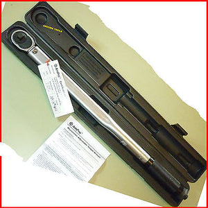 TORQUE WRENCH 1/2" DRIVE- REVERSIBLE RATCHET ,  UP TO 250 FT LB. NEW IN CASE.