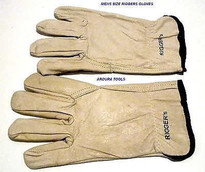 RIGGERS GLOVES MENS SIZE-SOFT DURABLE LEATHER- BRAND NEW.