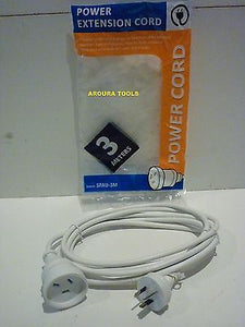 POWER EXTENSION CORD 3m LONG ( 240V 10A ) - NEW