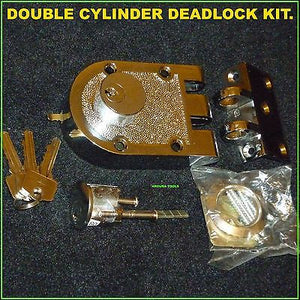DEADLOCK KIT DOUBLE CYLINDER WITH 3 KEYS - BRAND NEW.
