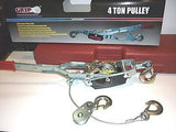 HAND PULLER WINCH- 4 TON- DOUBLE RATCHET GEARS- WITH CARRY CASE - NEW.