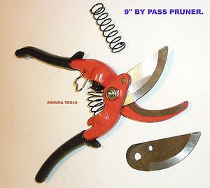 SECETEUR BYPASS PRUNER 230mm (9") LONG WITH SPARE BLADE & SPRING - NEW
