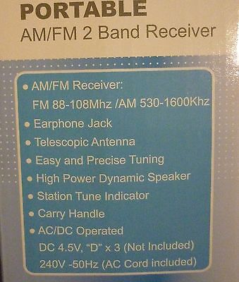 RADIO PORTABLE AM / FM - AC / DC - NEW – arouratools