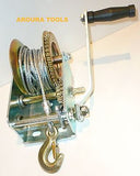 BOAT WINCH ( 2000LB ) WITH  STEEL CABLE- NEW IN BOX.