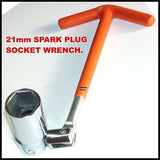 SPARK PLUG SOCKET WRENCH 21mm ( 13/16" ) WITH FLEXIBLE HANDLE -  BRAND NEW.