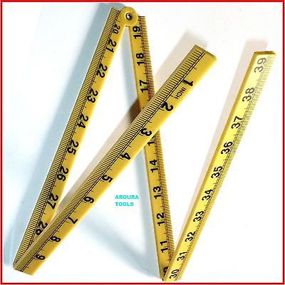 RULER FOLDING 4 FOLD PLASTIC, 39 inches LONG, CARPENTERS RULER - BRAND ...