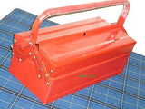 TOOL BOX - FOLDING CANTILEVER TYPE - 3 TRAY- ALL METAL- NEW.