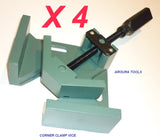 CORNER CLAMP VICES X 4 - 90 DEGREE ADJUSTABLE CLAMPS - BRAND NEW.