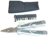 MULTI TOOL-27 IN 1 - STAINLESS STEEL- WITH 12 ACCESSORIES & BELT POUCH - NEW