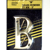 BRASS HOUSE NUMBERS 3 INCH SIZE - ( 0 TO 9 , A, B )- BRAND NEW.
