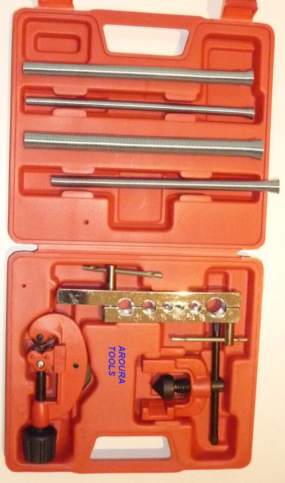 FLARING TOOL, PIPE CUTTER & BENDER KIT 7pc ( CUT / FLARE / BEND ) - NEW IN CASE.