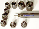 HOLLOW PUNCH OR GASKET PUNCH KIT- 9 SIZES 5 - 32 mm - BRAND NEW.