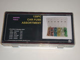 CAR FUSES WEDGE TYPE 120 pc KIT - NEW IN STORAGE CASE.