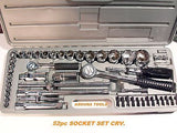 SOCKET SET 52 pc - METRIC SIZES- CR V ALLOY STEEL -  NEW IN CASE.