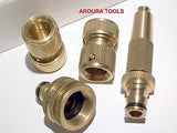 HOSE FITTINGS SOLID BRASS - SNAP ON FOR 12mm HOSE - NEW
