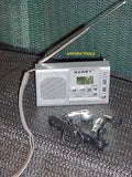 RADIO MINI POCKET SIZE AM/FM/CLOCK / HEADPHONES- NEW.