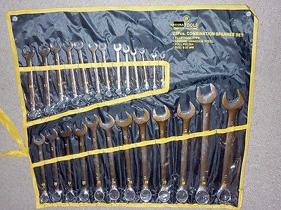SPANNERS 25PC RING & OPEN END METRIC ( 6 - 32 mm ) -BRAND NEW IN POUCH.
