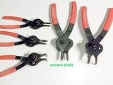 CIRCLIP PLIERS, SNAP RING 5pc, DROP FORGED, REVERSIBLE INTERNAL& EXTERNAL, NEW