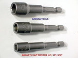 NUT DRIVERS 3 PC KIT - MAGNETIC -  NEW