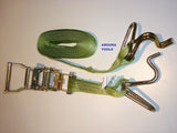 TIE DOWN WEBBING STRAP WITH RATCHET TENSIONER DEVICE- NEW.