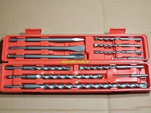 MASONRY DRILL BITS- SDS PLUS -12 PC SET- NEW IN CASE.