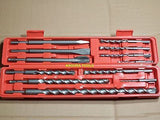 MASONRY DRILL BITS- SDS PLUS -12 PC SET- NEW IN CASE.