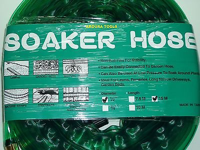 SOAKER HOSE WITH SNAP-ON FITTINGS 15m LONG- NEW